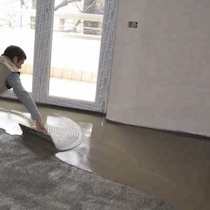 It is a high-strength, normal-setting, cement-based, self-leveling underlayment, for use over interior concrete, plywood and other approved floor surfaces.