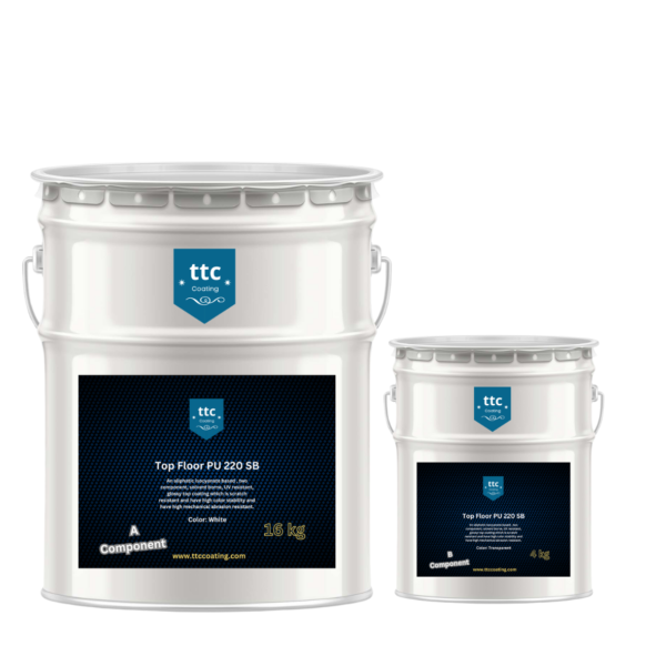 Top Floor PU 200-SB An aliphatic polyurethane coating suitable for protecting floor surfaces in outdoor areas. The product is UV stable and none yellowing.